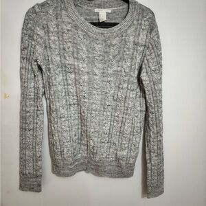H&M Light Gray Cable Knit Sweater